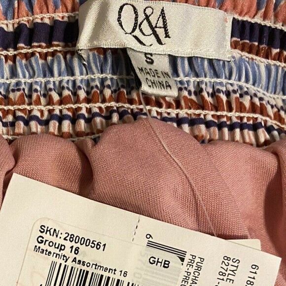 Q&A Pink Strappy Drop Waist Lined Maternity Dress - Picture 5 of 5